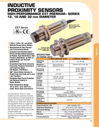 Thumbnail of document Data Sheet - E57 Proximity Sensors w/LED indicator
